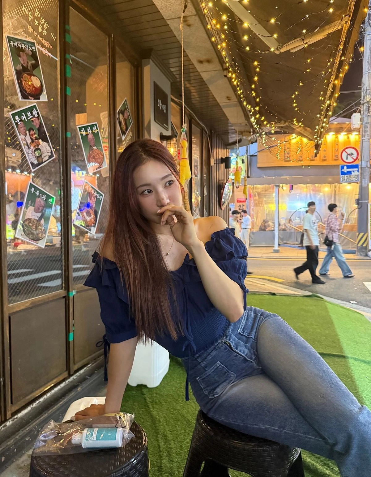 글래머 골퍼 유현주, 오프숄더와 데님으로 시선 '올킬'