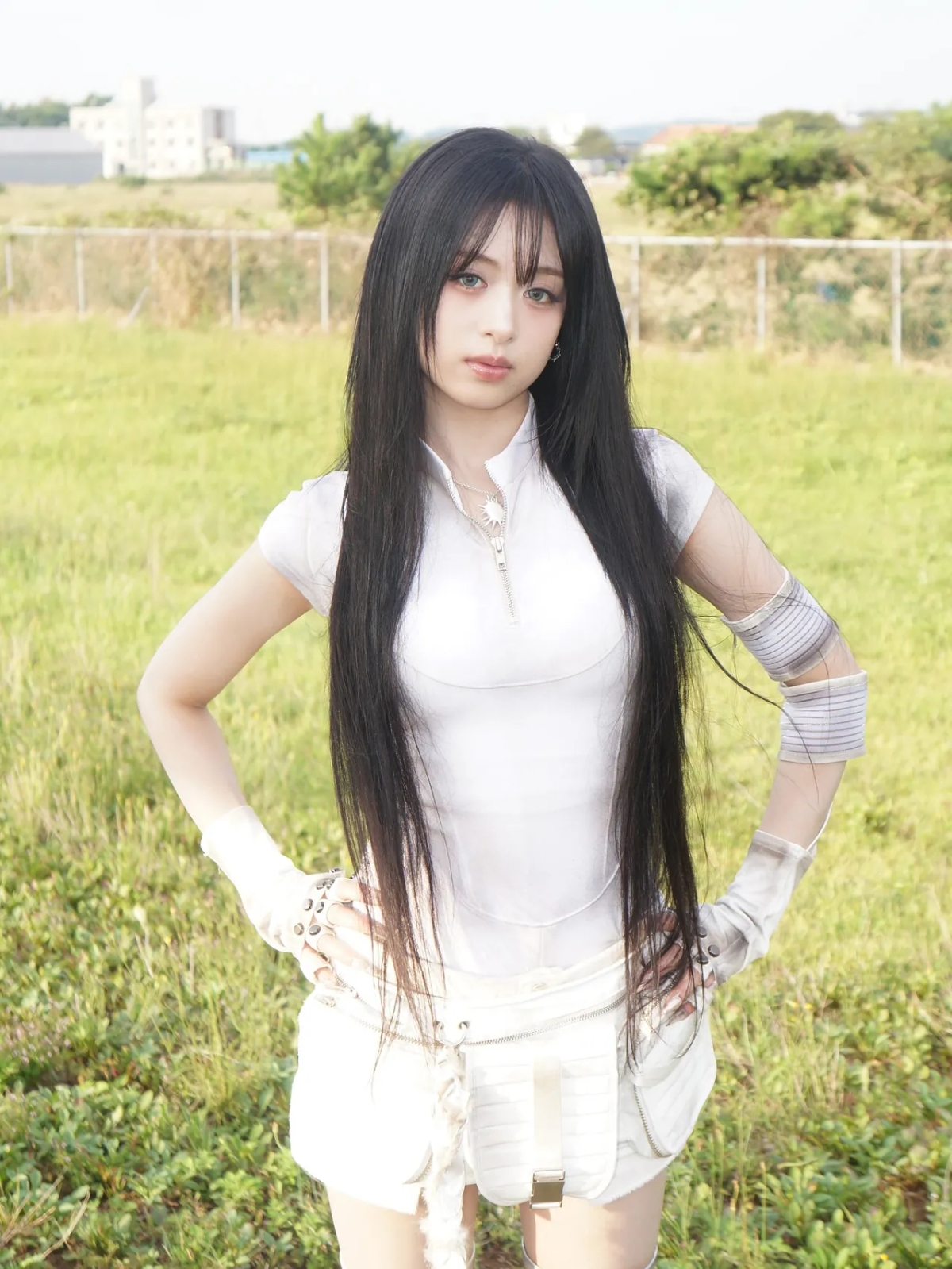 Baby Monster Ahyeon Completes 'We Go Up' Two-Face Look in White